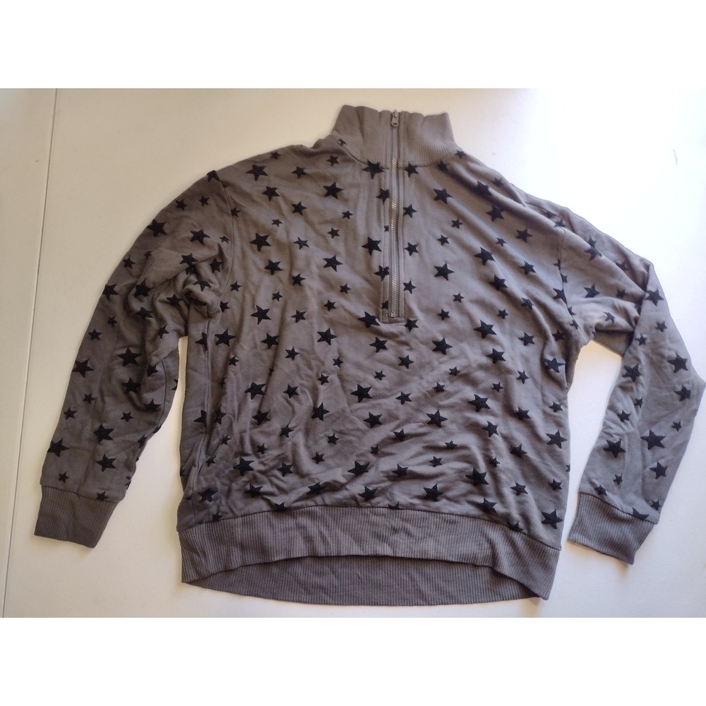 Lou & Grey Signature‎ Soft XS Pullover Sweatshirt Quarter Zip Stars Casual Top
